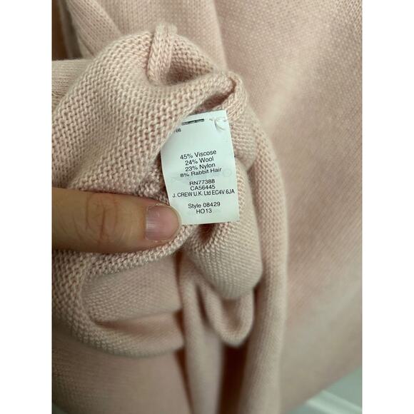 J.Crew Starburst Embellished Wool Sweater XS Pink Preppy Career Glam Statement - Picture 6 of 12